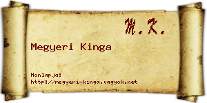 Megyeri Kinga névjegykártya